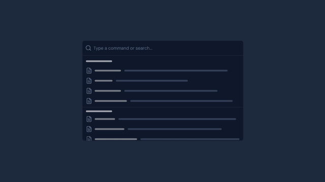 CommandPalette preview
